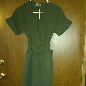 Green wrap around dress